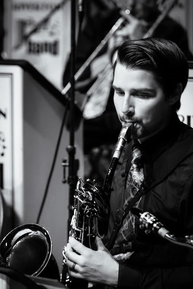Wyatt playing Saxophone